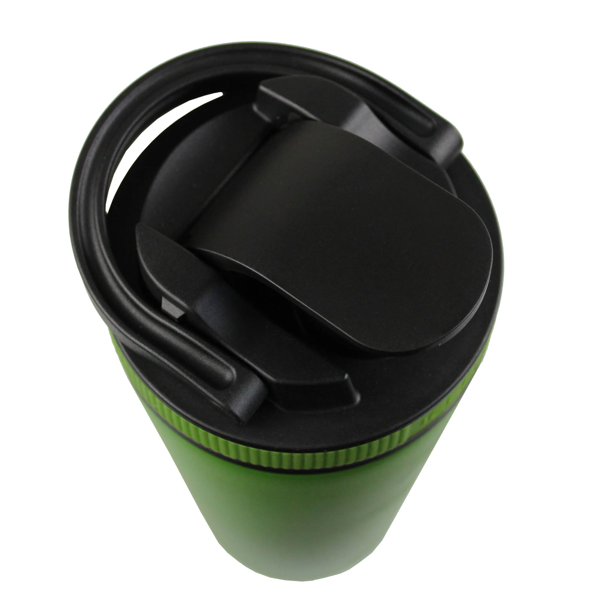 26oz Shaker Lid - Black Lid with Green Band - Image 2