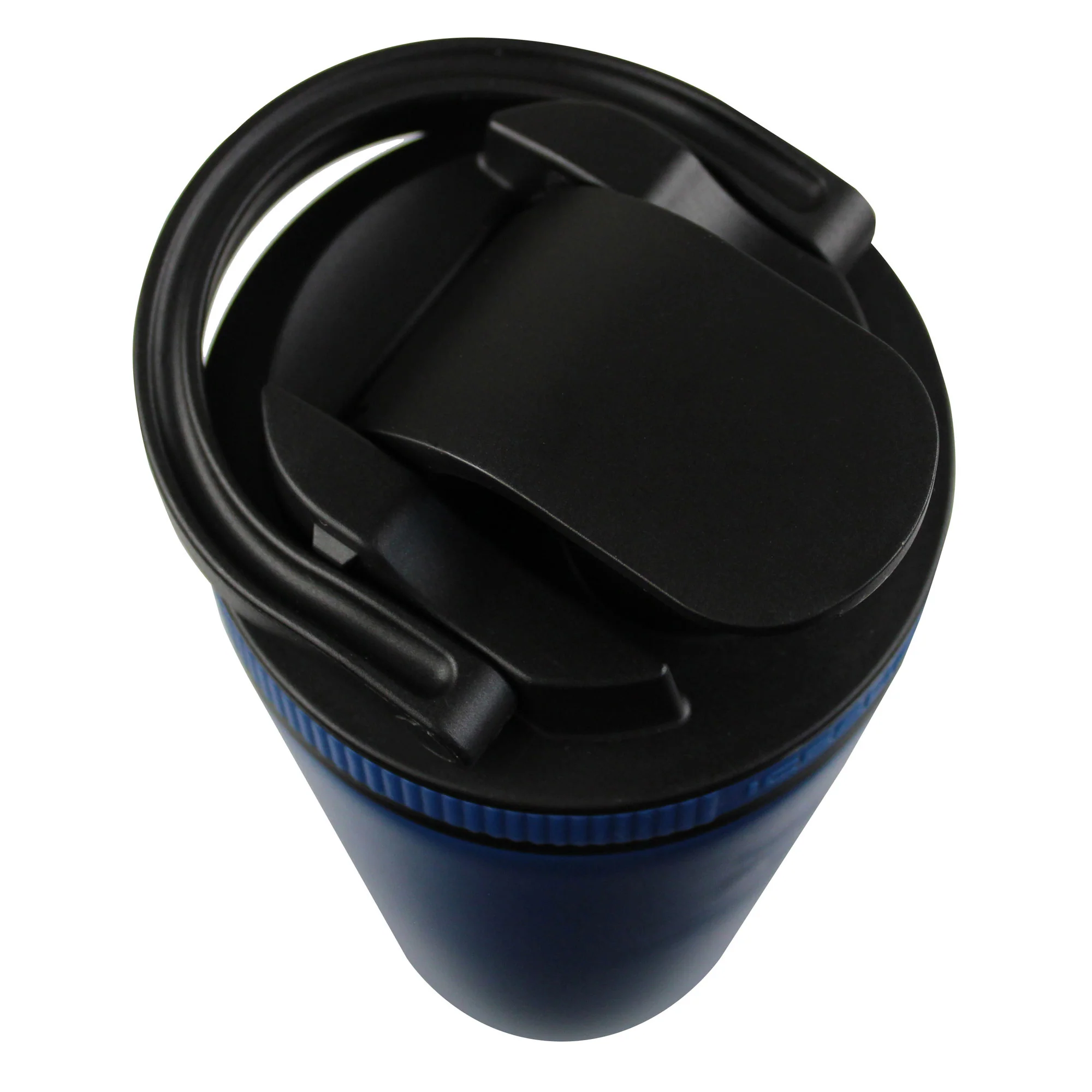 26oz Shaker Lid - Black Lid with Navy Band - Image 2