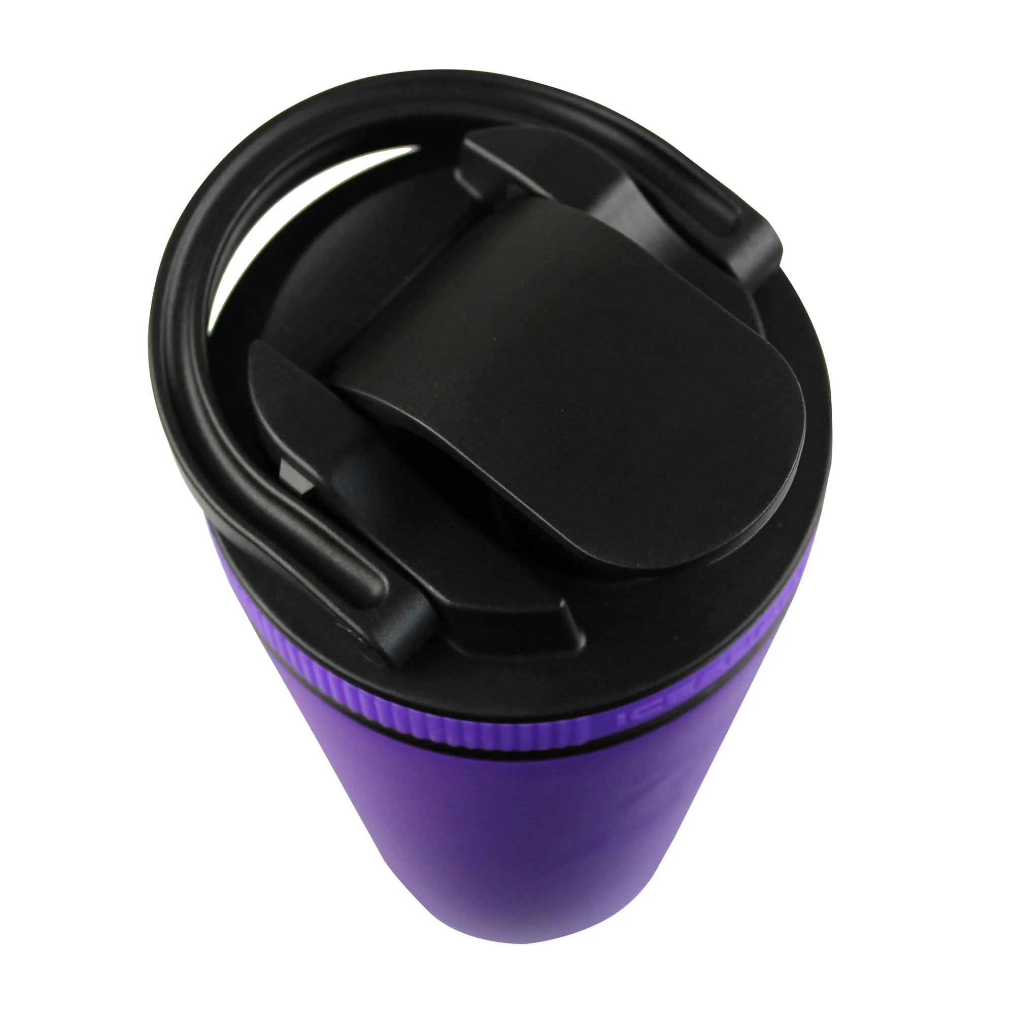 26oz Shaker Lid - Black Lid with Purple Band - Image 2