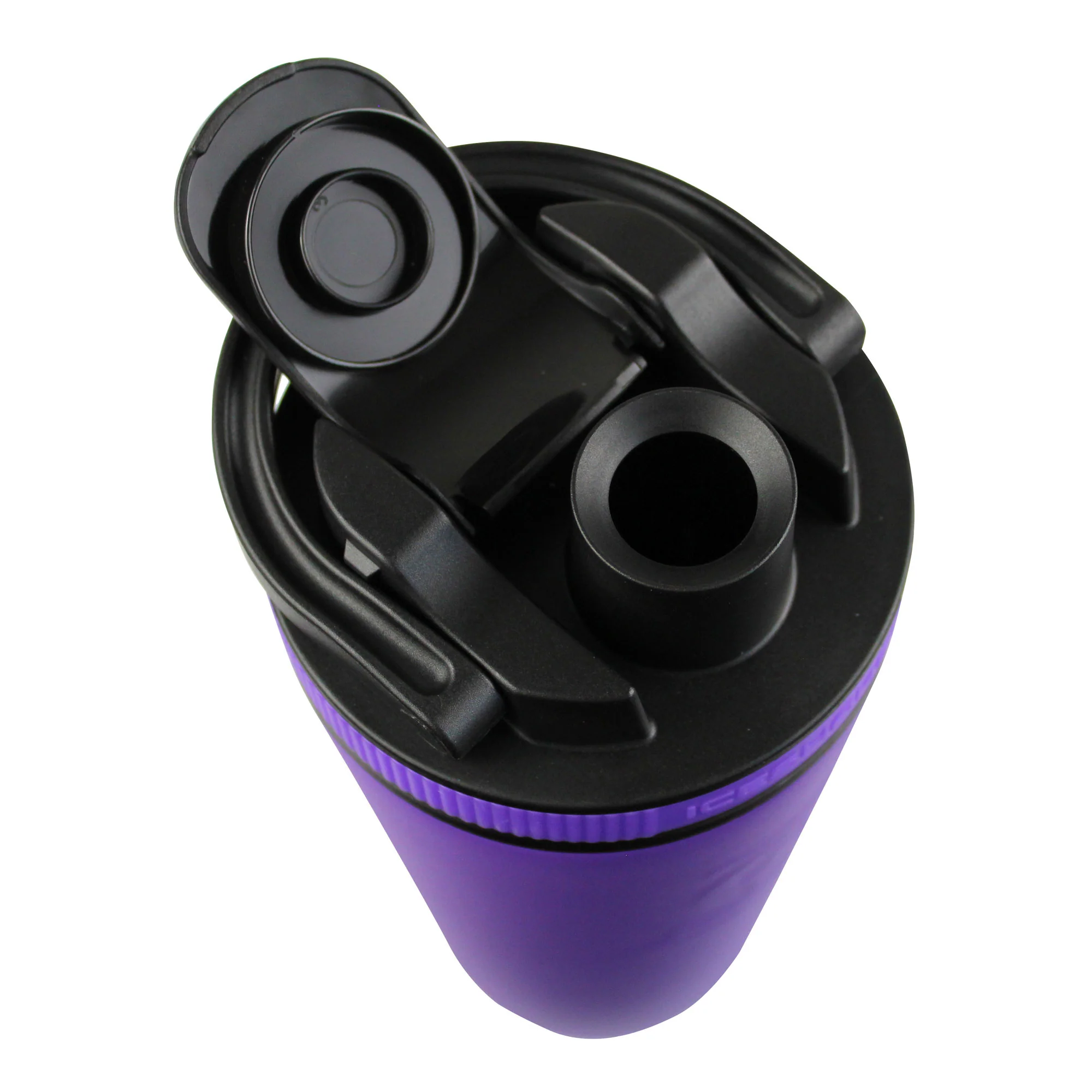 26oz Shaker Lid - Black Lid with Purple Band - Image 3
