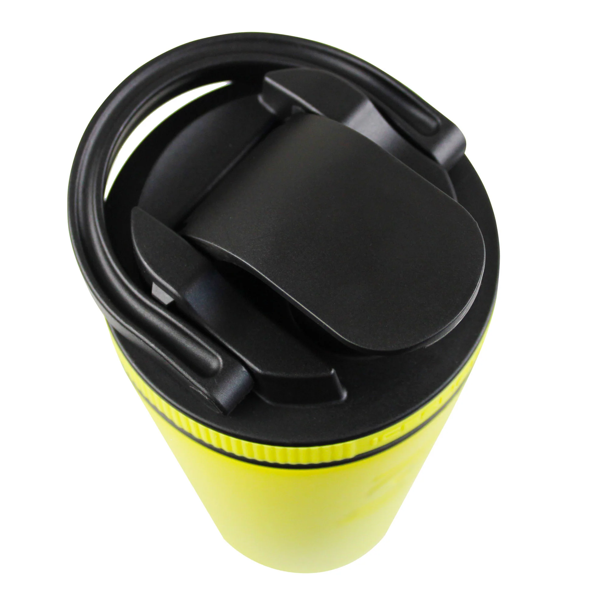 26oz Shaker Lid - Black Lid with Yellow Band - Image 2