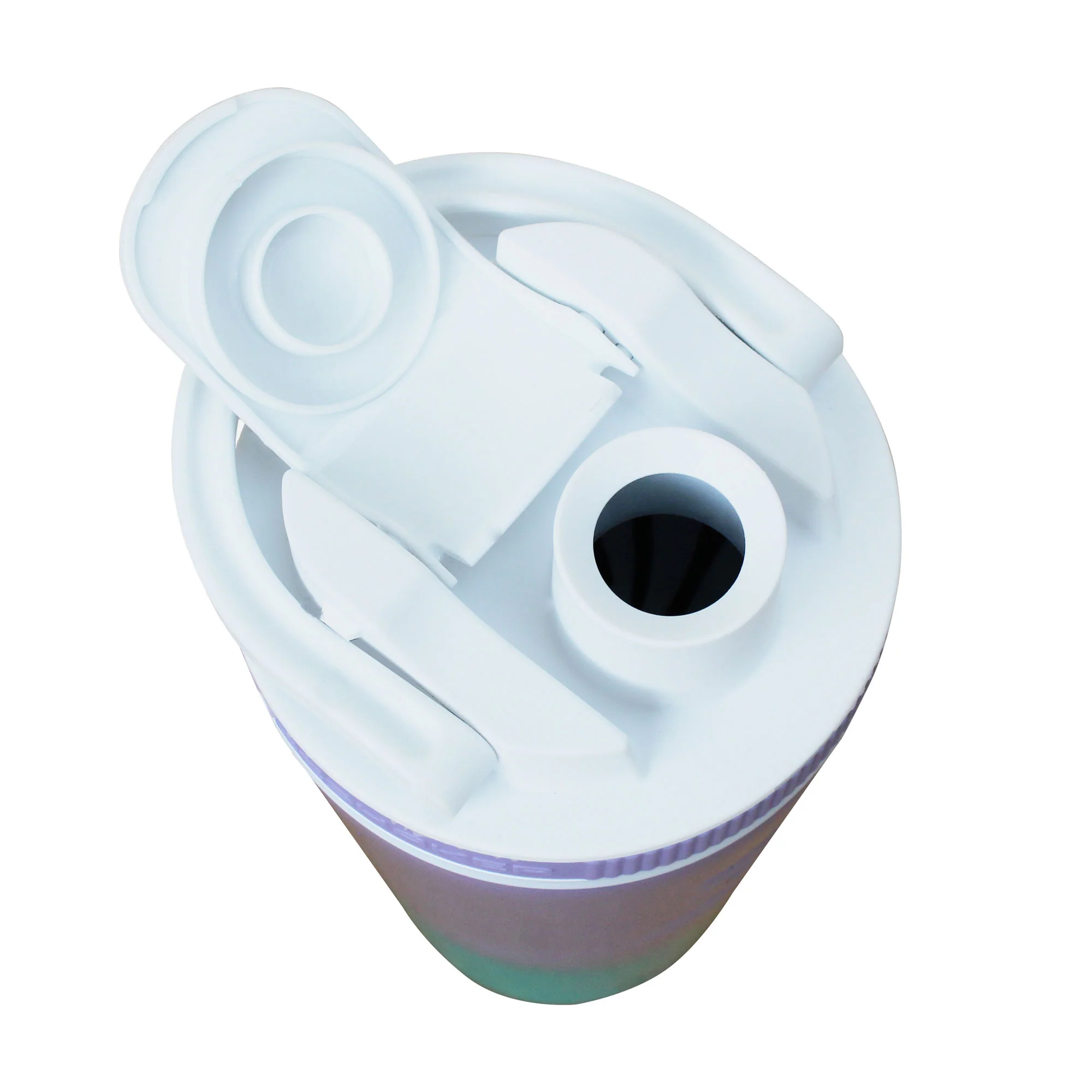 26oz Shaker Lid - White Lid with Mermaid Band - Image 3
