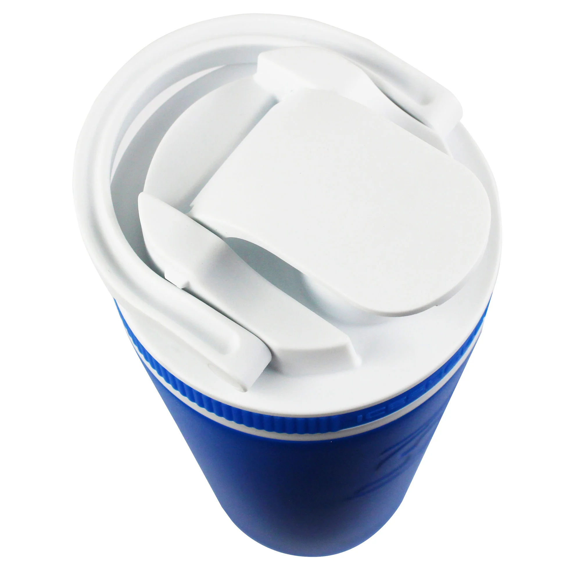 26oz Shaker Lid - White Lid with Royal Blue Band - Image 2