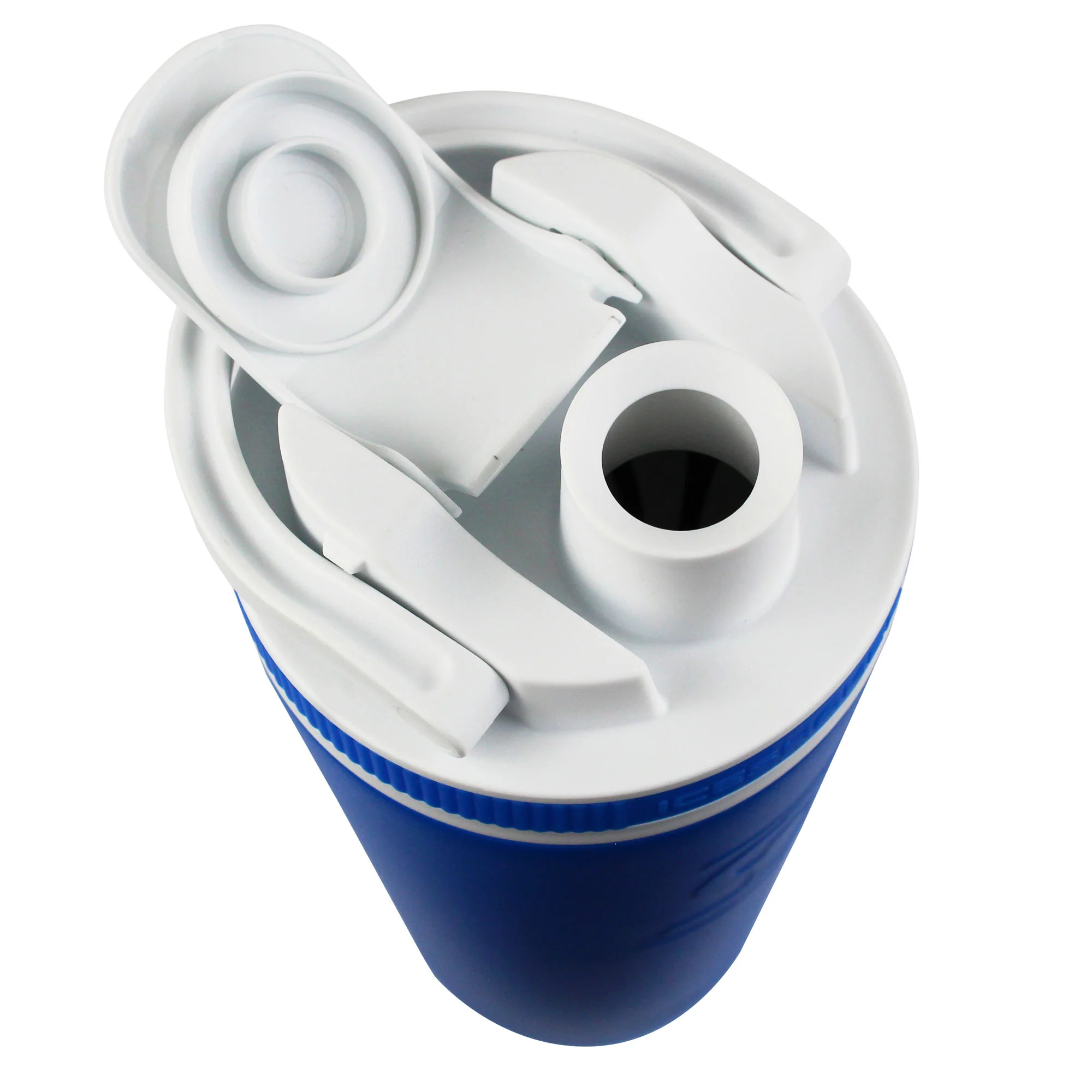 26oz Shaker Lid - White Lid with Royal Blue Band - Image 3