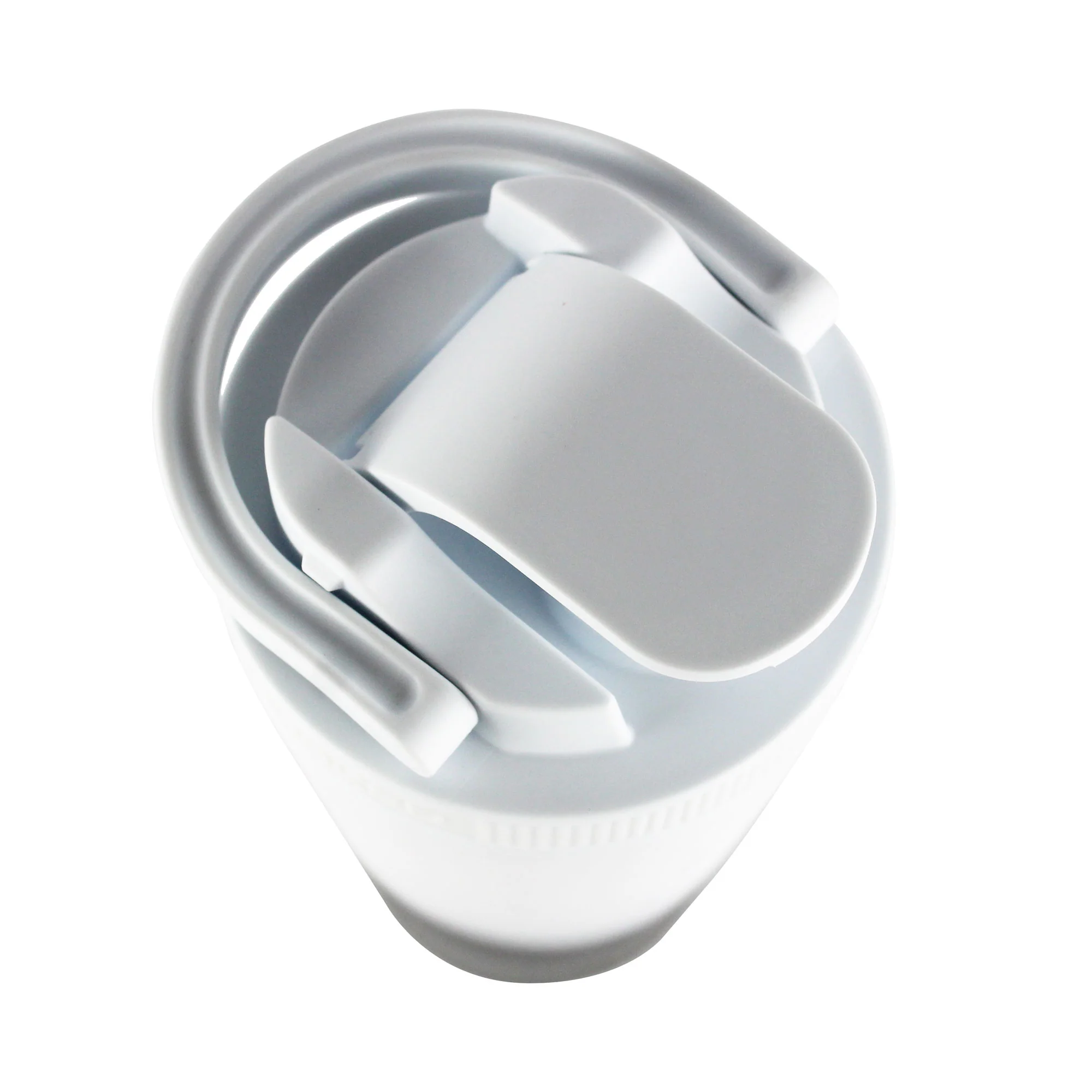 26oz Shaker Lid - White Lid with White Band - Image 2