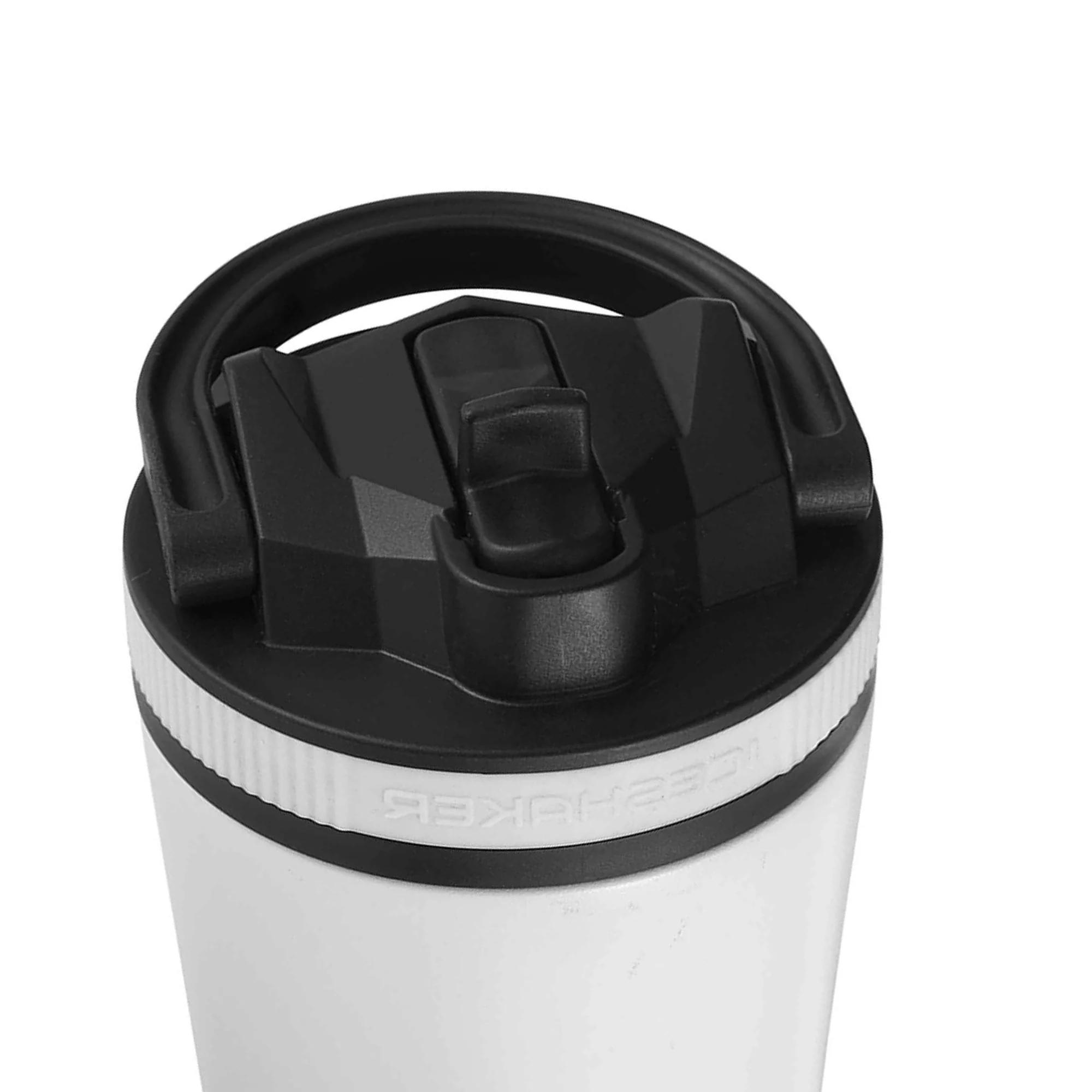 26oz Sport Lid & Internal Straw - Black Lid with White Band - Image 2