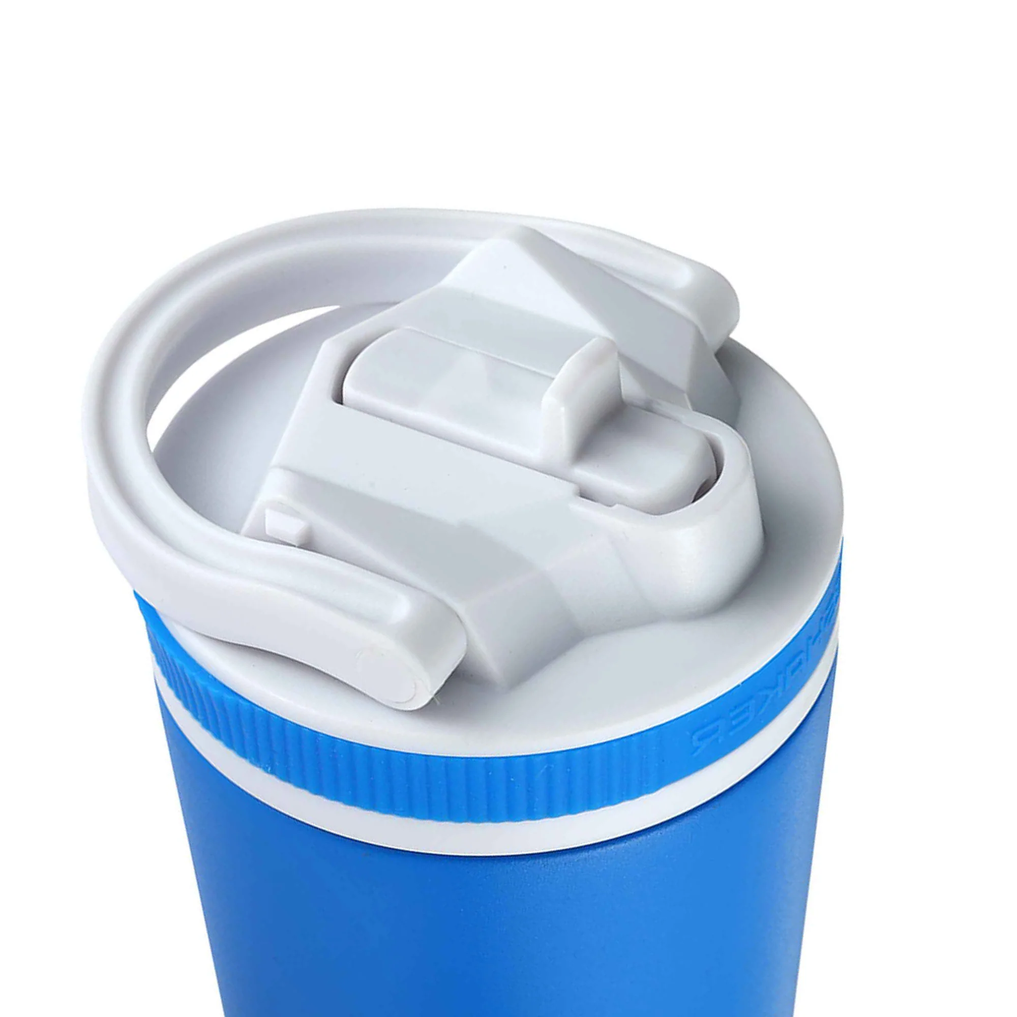 26oz Sport Lid & Internal Straw - White Lid with Royal Blue Band - Image 2