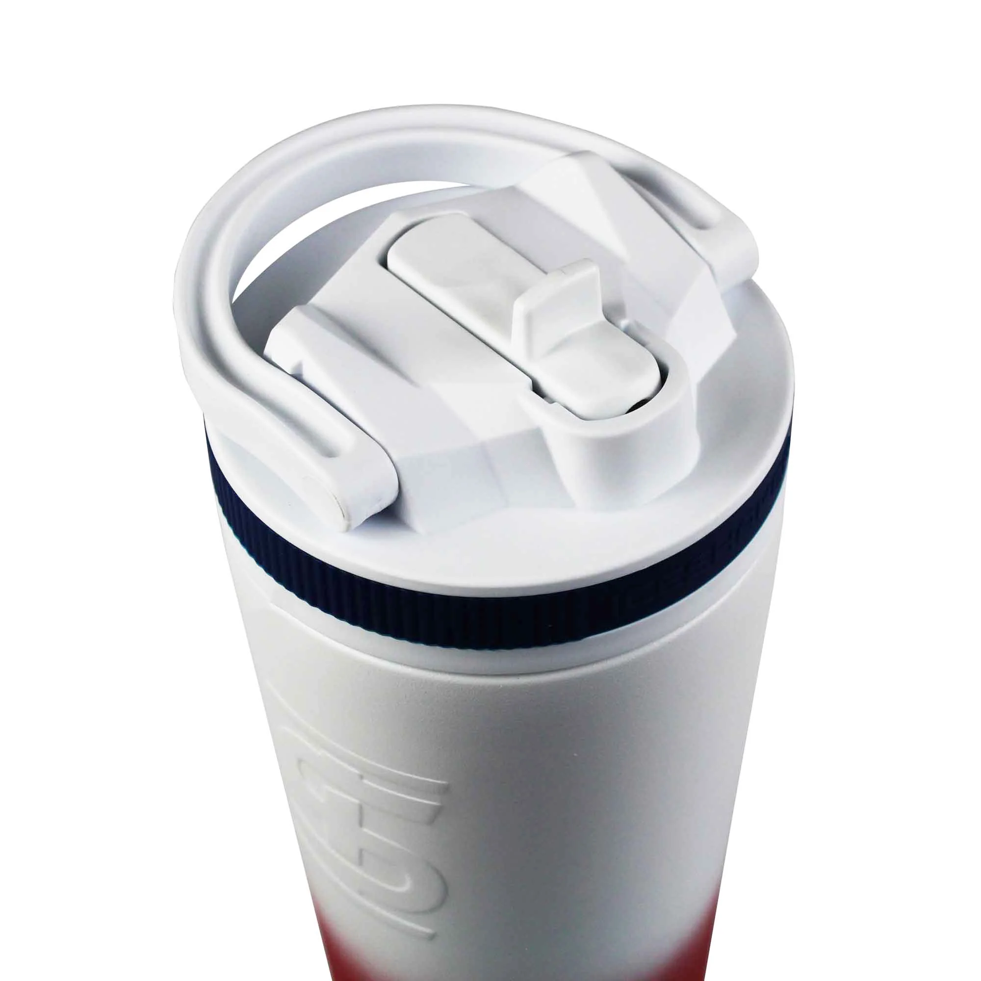 26oz Sport Lid & Internal Straw - White Lid with USA Band - Image 2