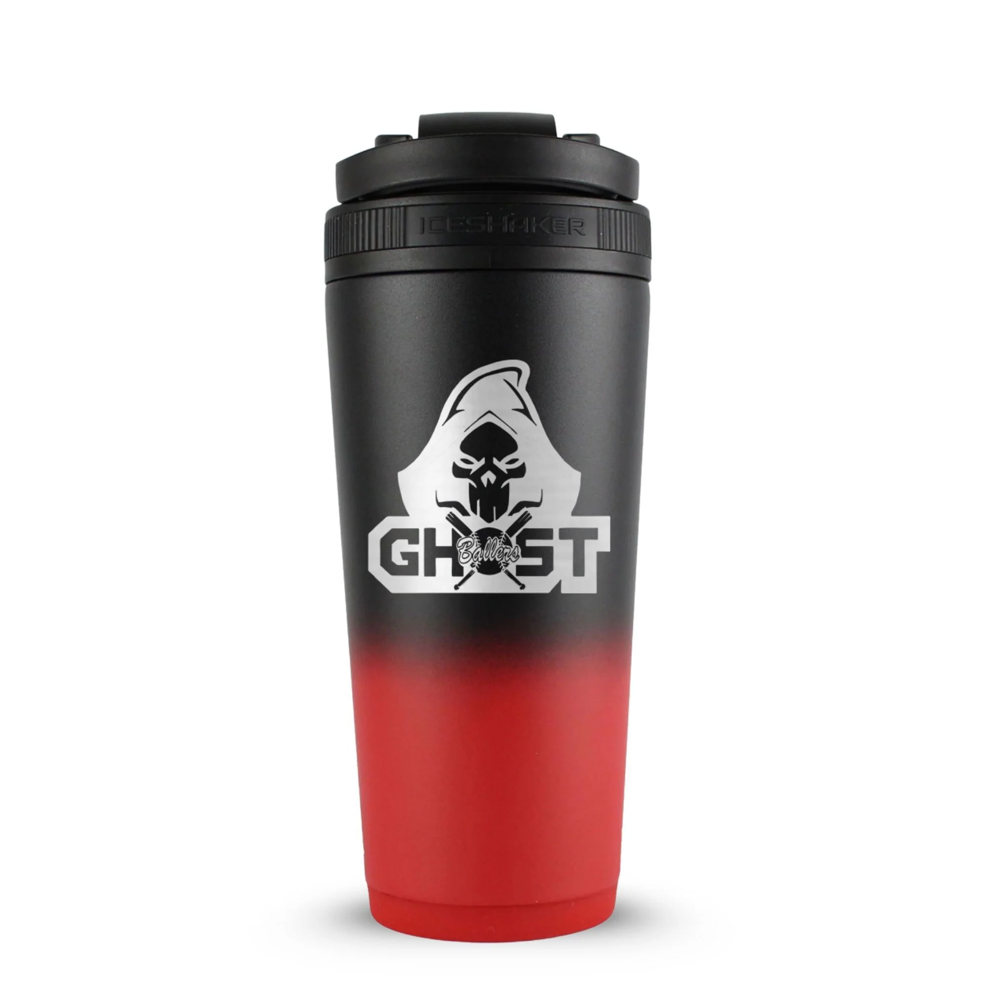 Custom Ghost Ballers Baseball 26oz Ice Shaker - Image 8