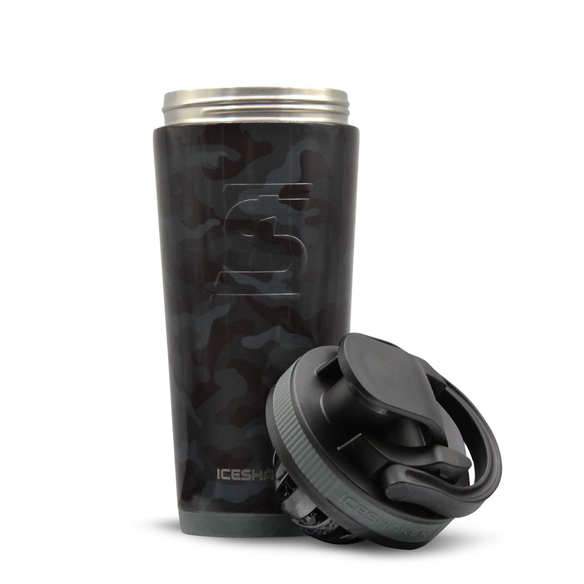 Custom MagDump TV Helicopter 26oz Ice Shaker - Black Camo - Image 5