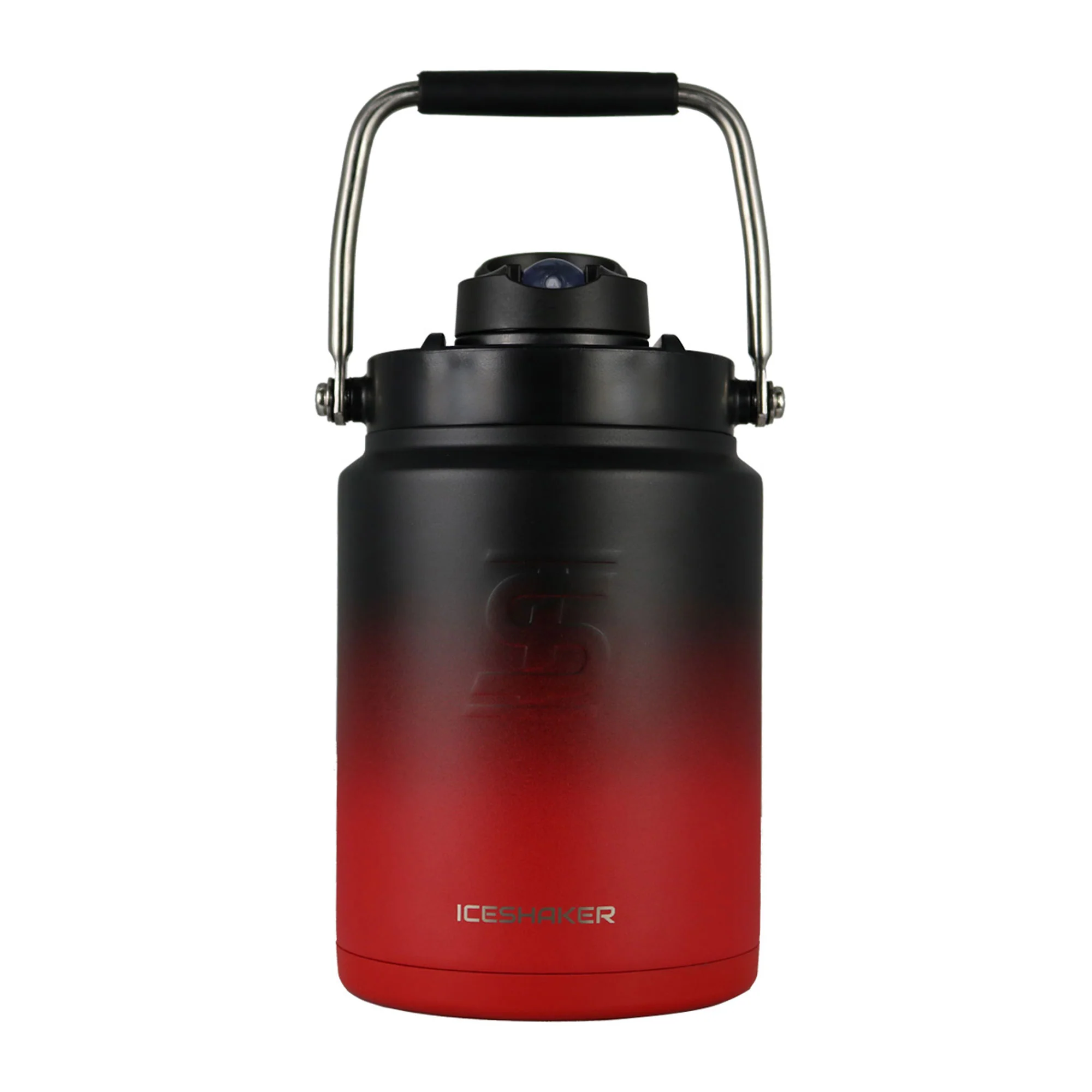 Half Gallon Jug with Silicone Base - Red Black Ombre - Image 2