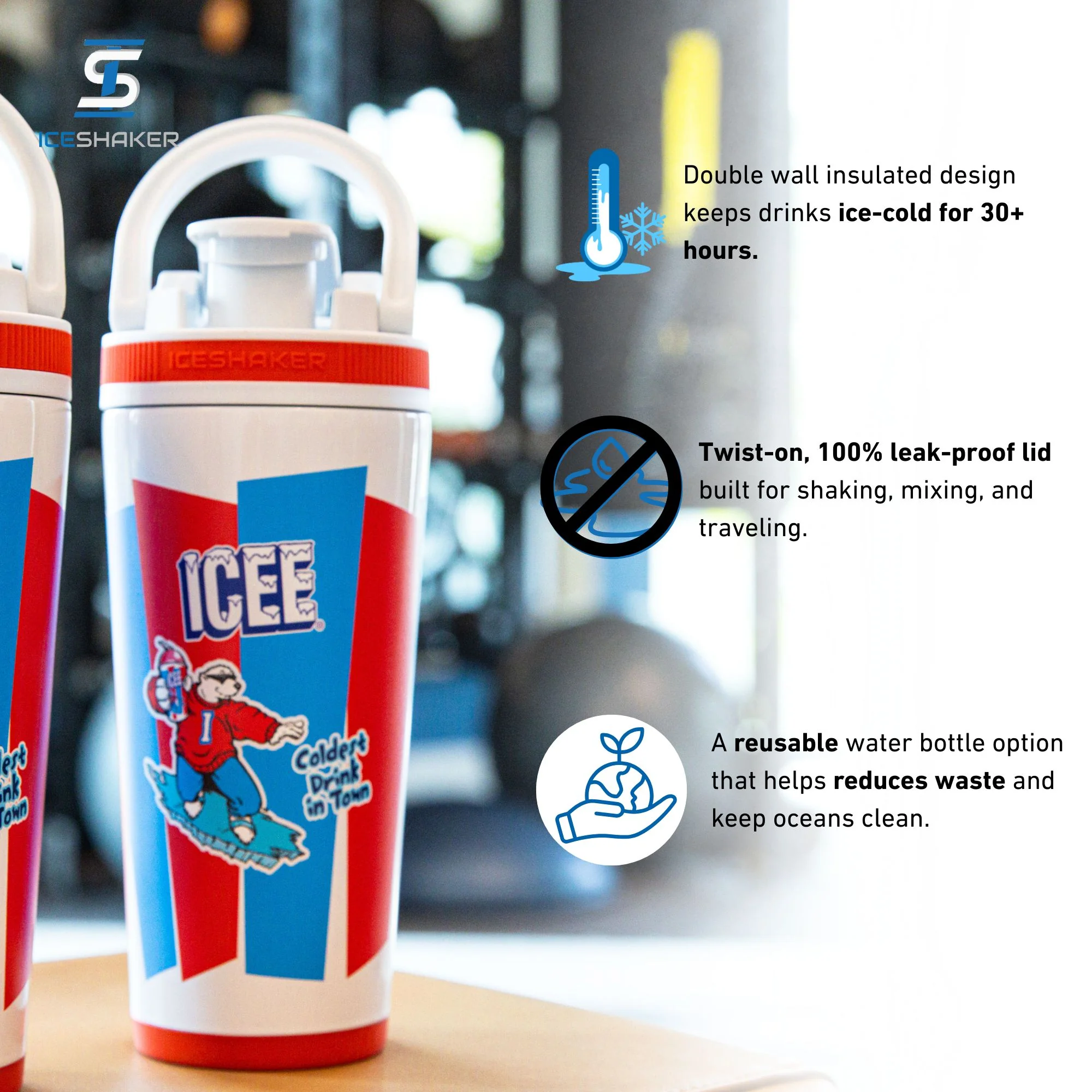 Ice Shaker 4D Series 26oz Shaker Bottle - ICEE - Image 3