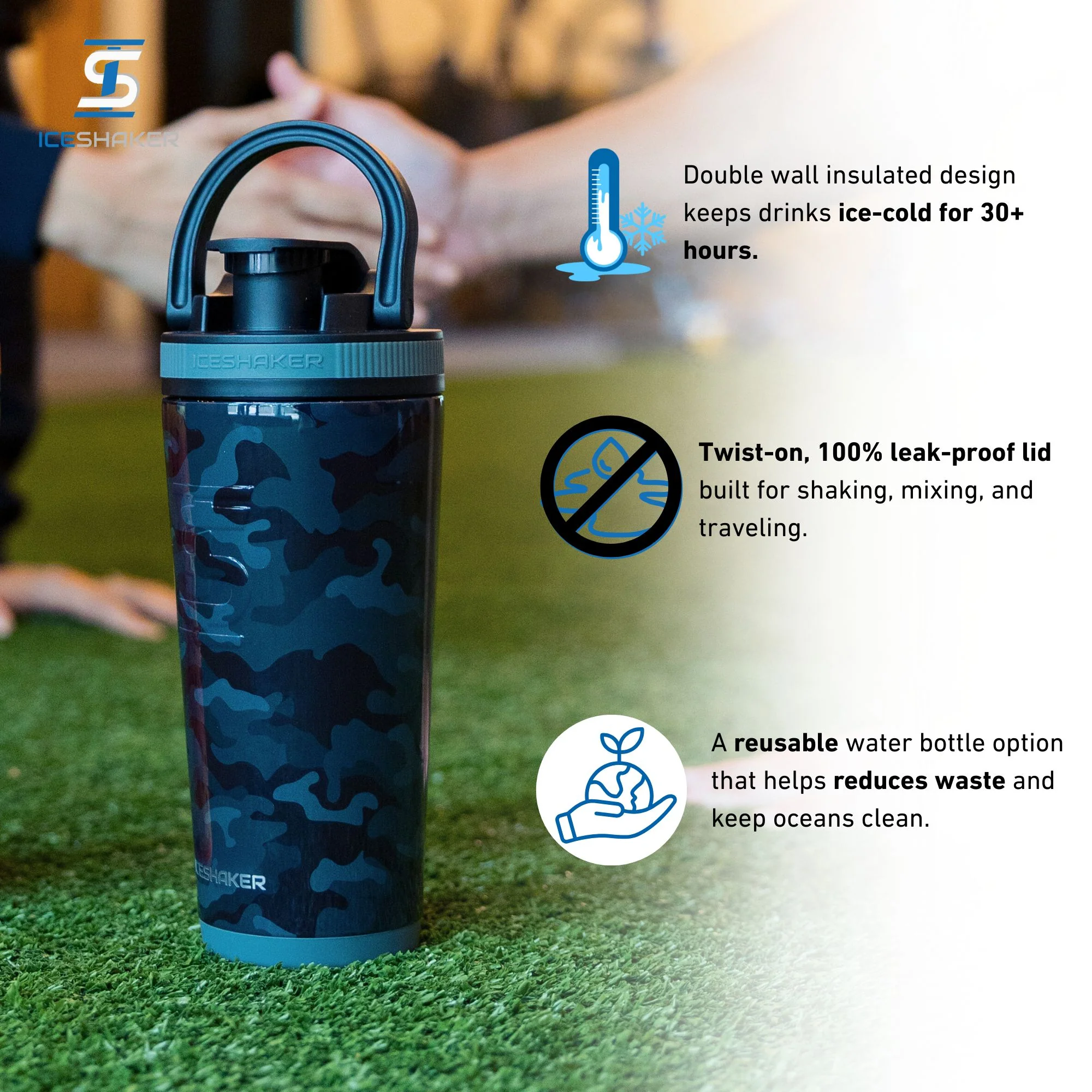 26oz Ice Shaker - Black Camo - Image 3