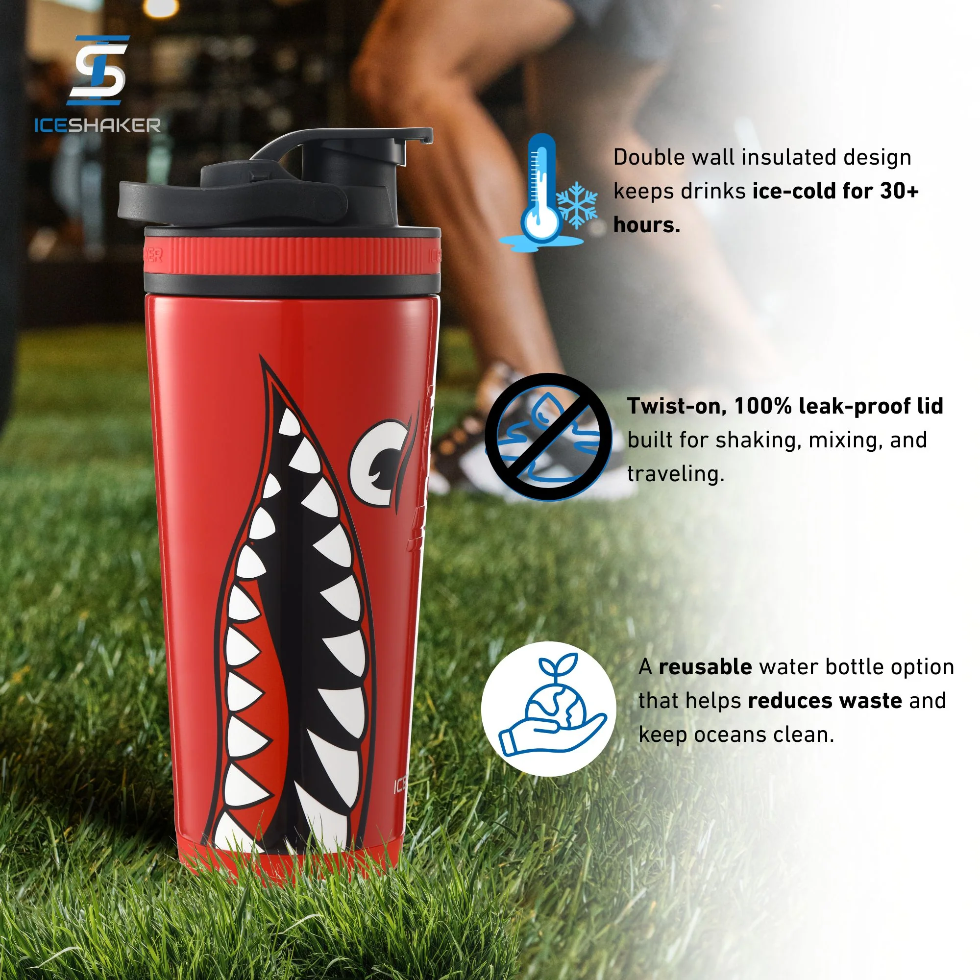 Ice Shaker Allegiance Series 26oz Shaker Bottles - Image 34