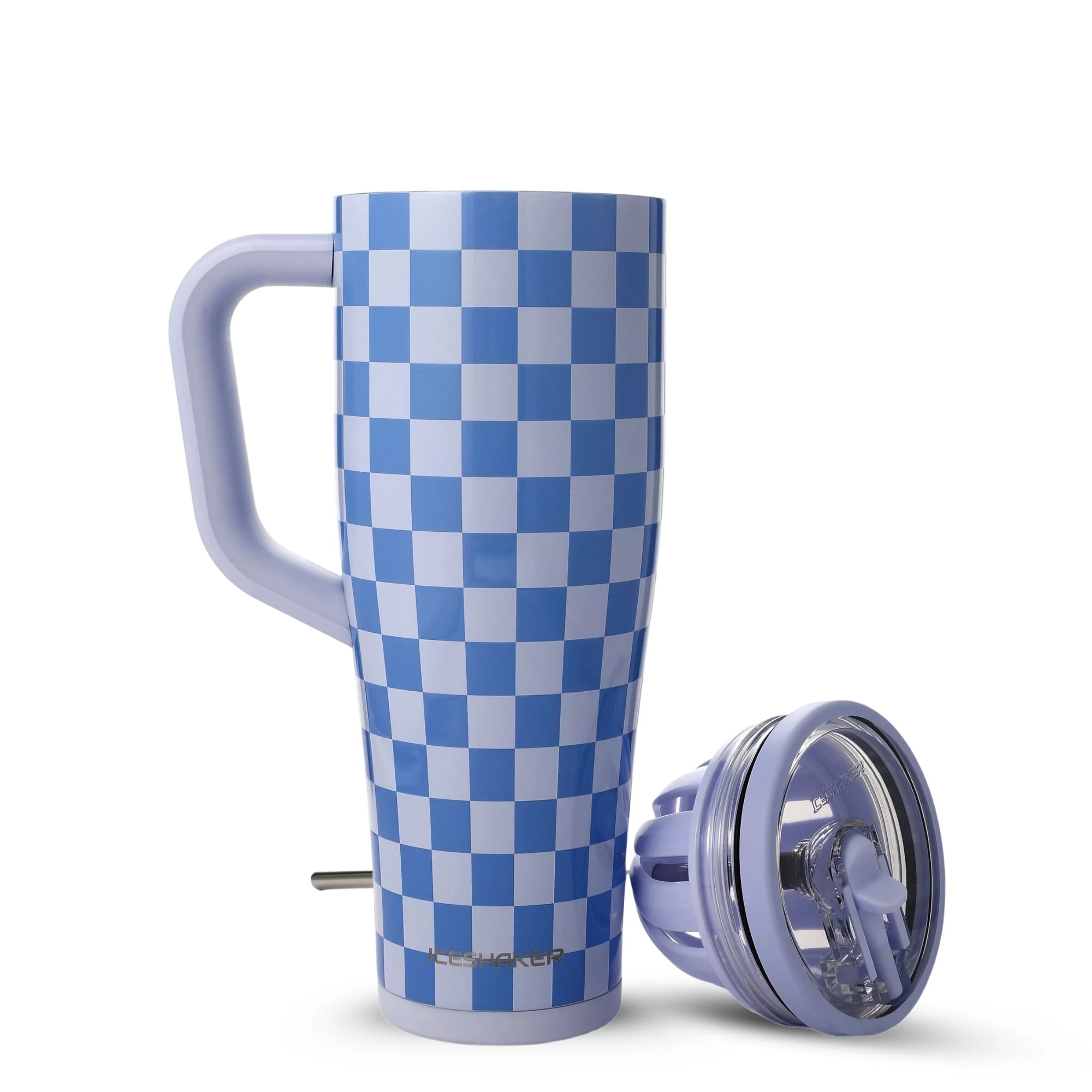 40oz Legend Series Shaker Bottle - Blue Checkers - Image 4