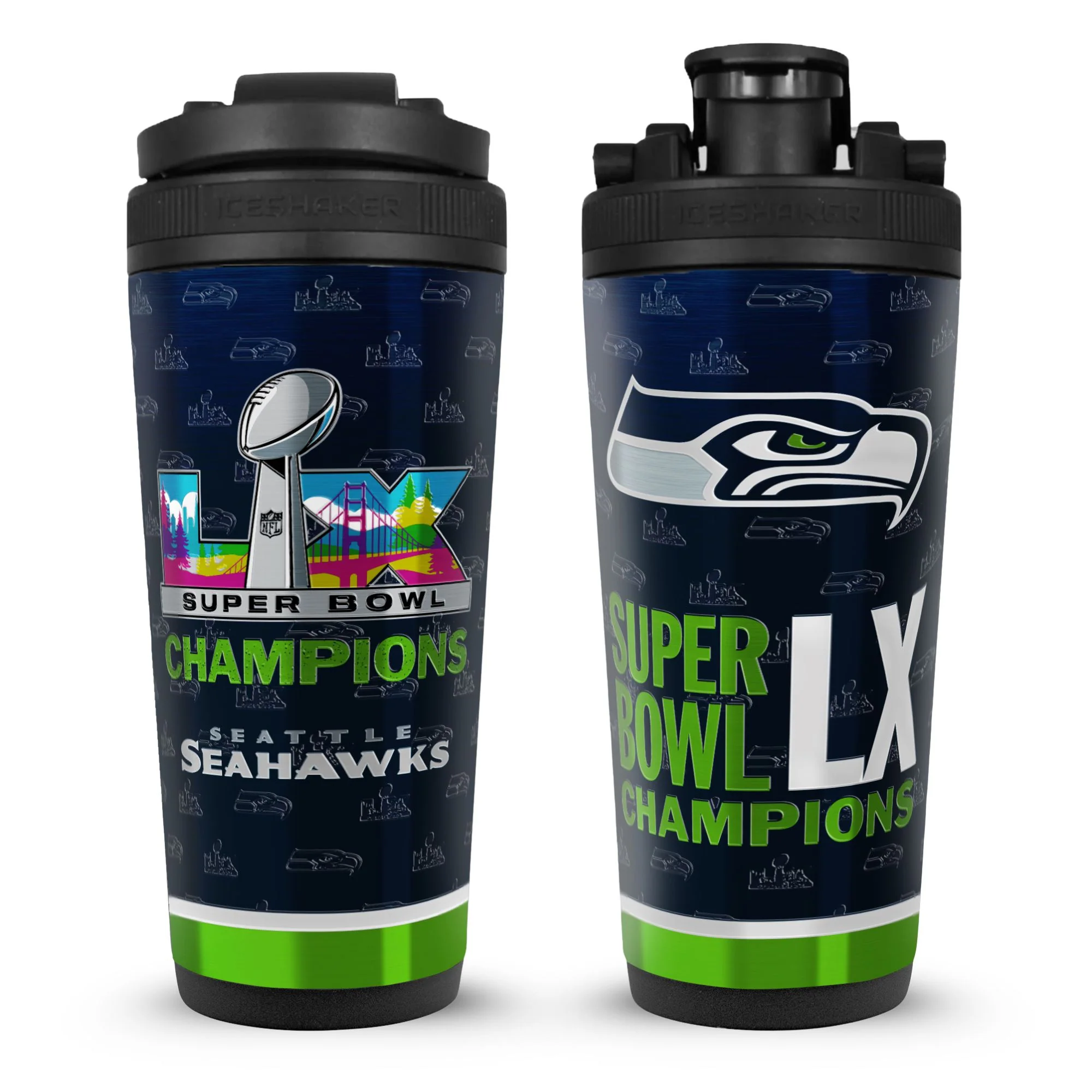 Seattle Seahawks Superbowl LX Champions 26oz Ice Shaker - Image 17