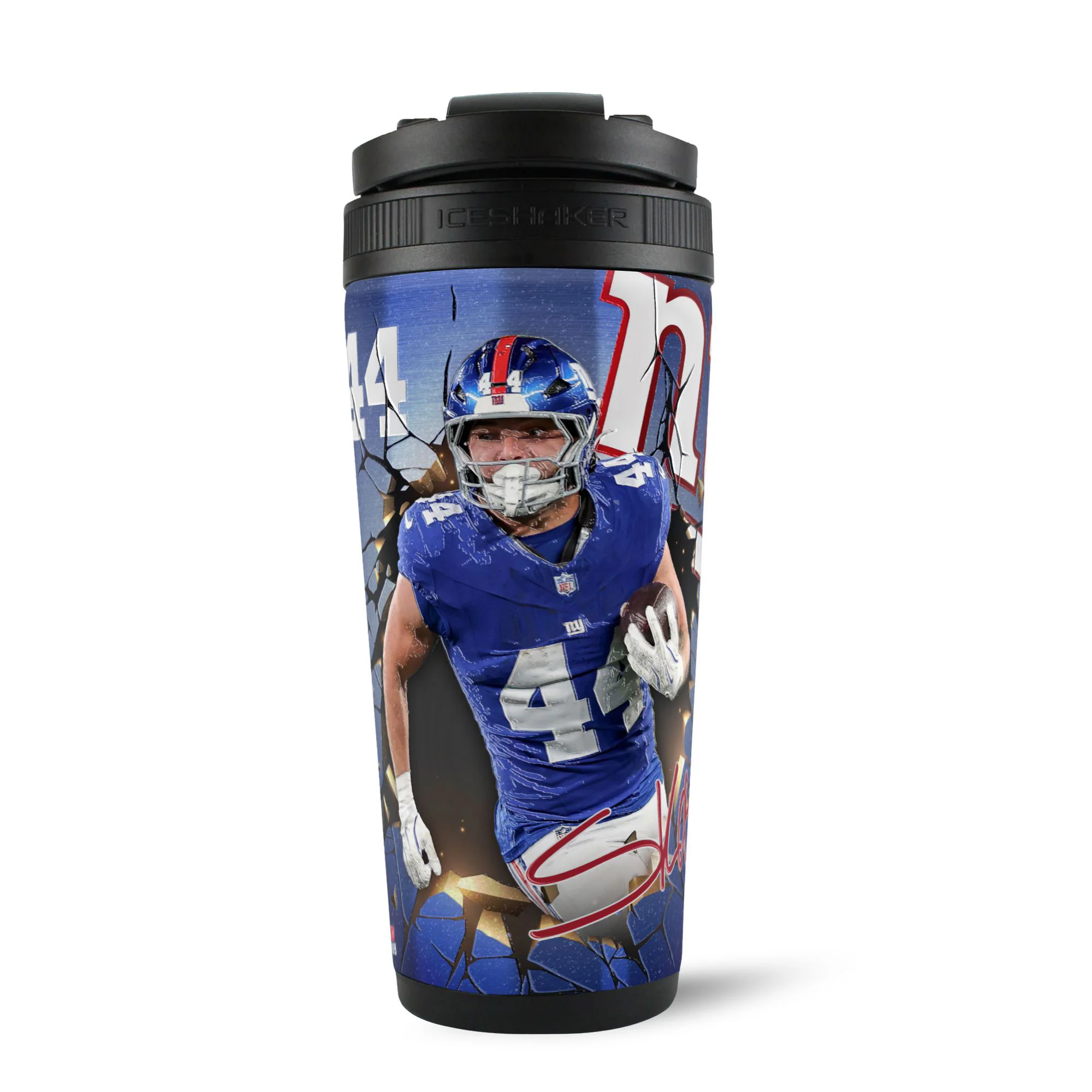 Official Cam Skattebo NY Giants 4D 26oz Ice Shaker - Image 3