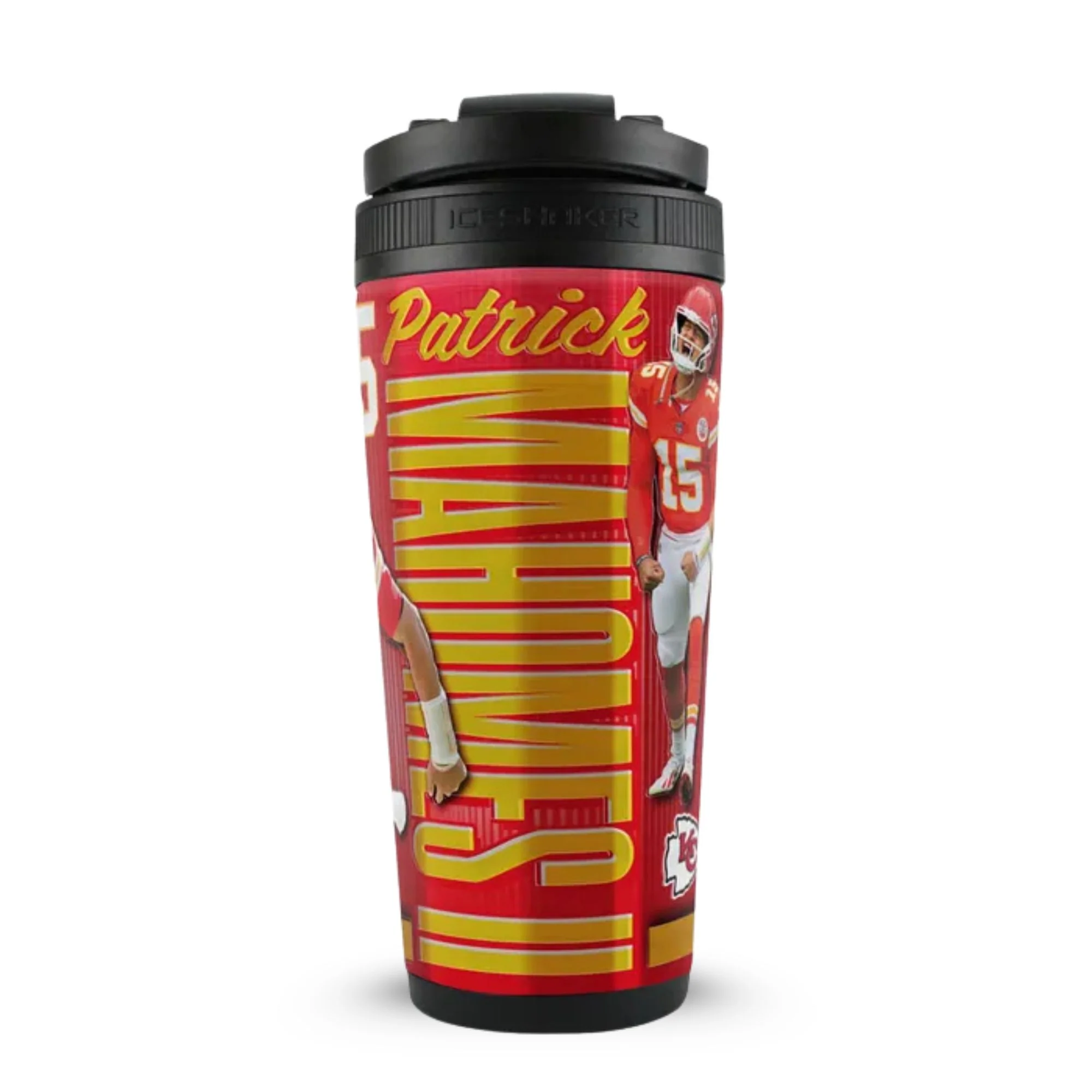 Official Patrick Mahomes Kansas City Chiefs 4D 26oz Ice Shaker - Image 3