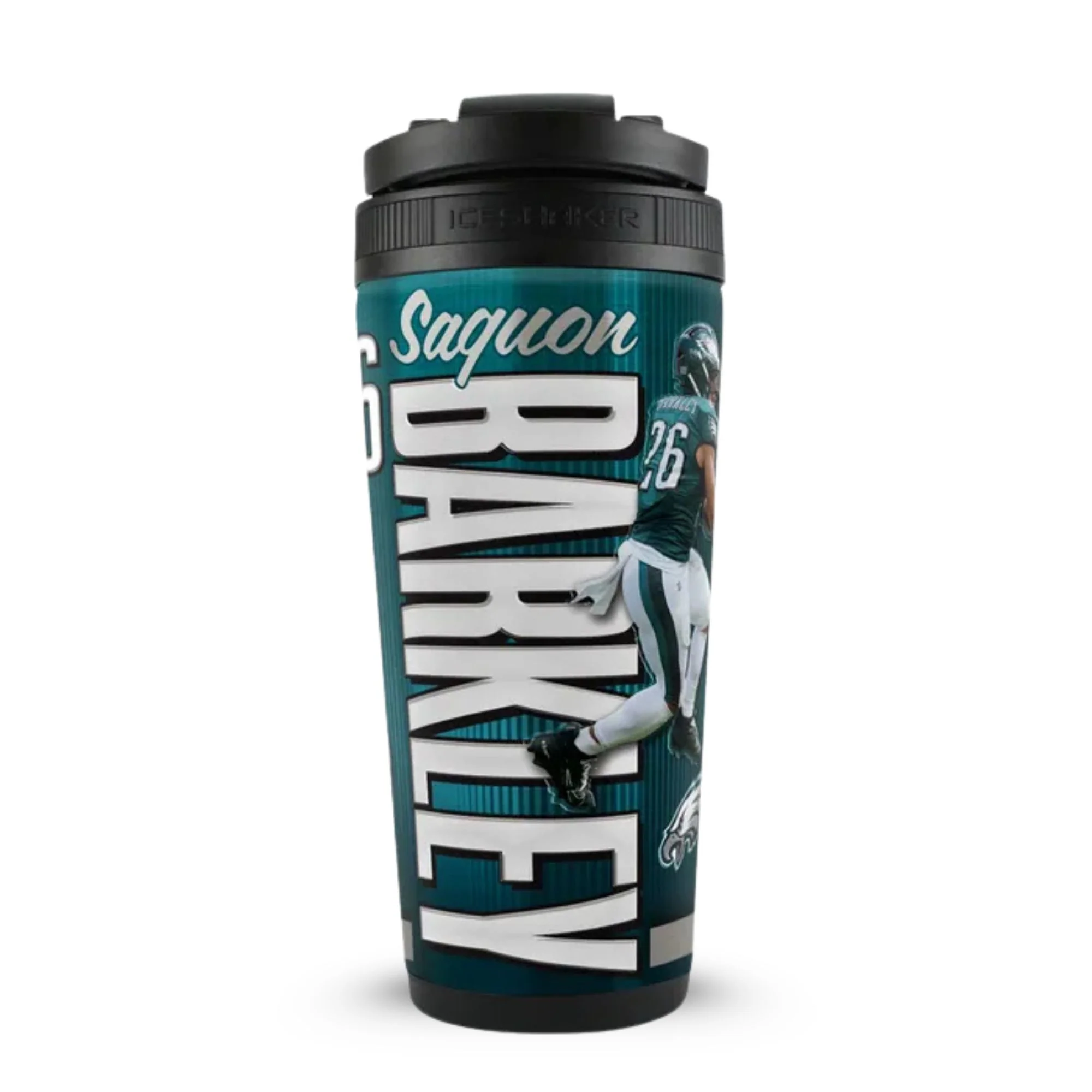 Official Saquon Barkley Philadelphia Eagles 4D 26oz Ice Shaker - Image 3