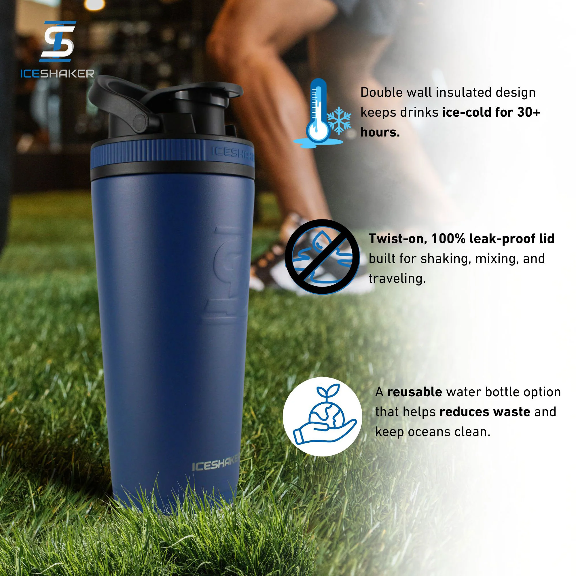Officially Licensed Chicago Cubs 26oz Ice Shaker - Image 3