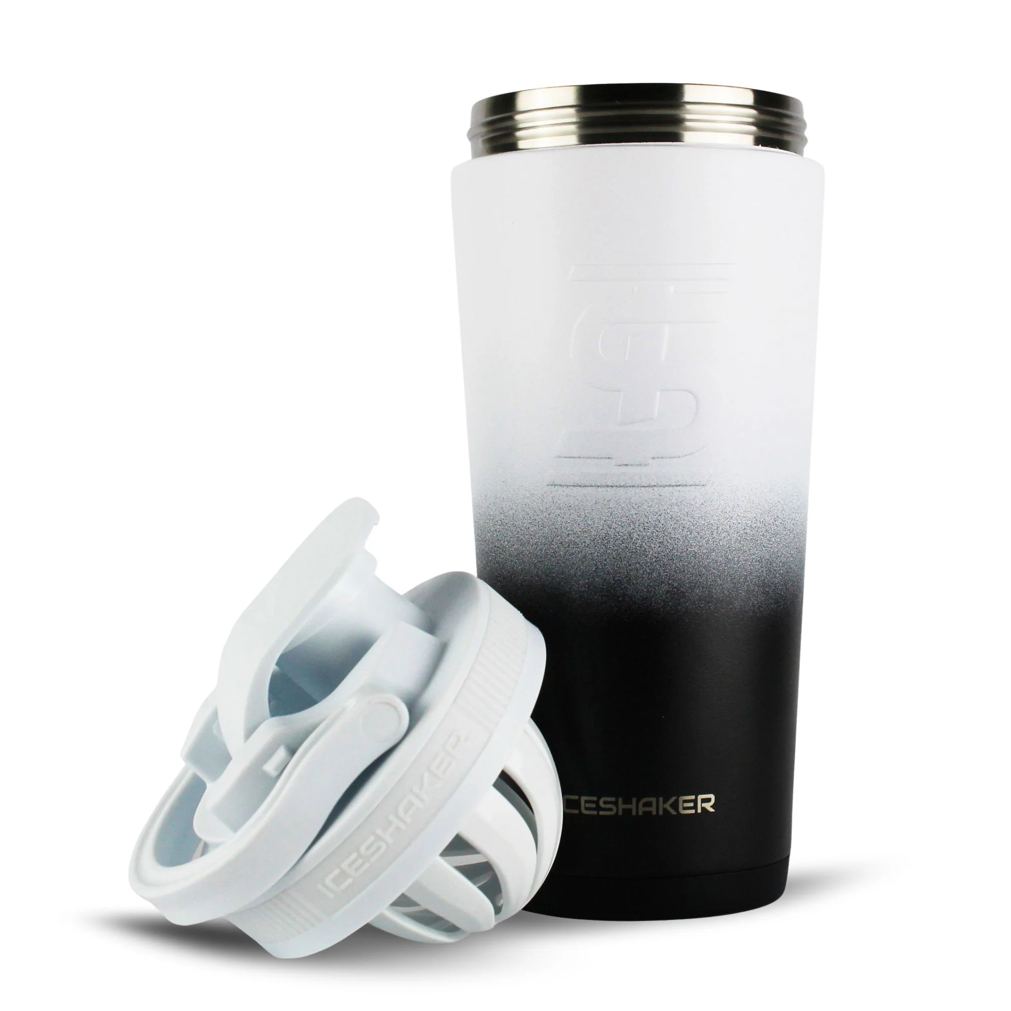 Officially Licensed Minnesota Vikings 26oz Ice Shaker - Black White Ombre - Image 2